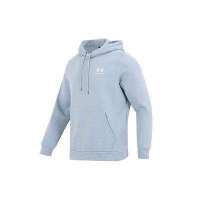 Solid Color Logo Sport Casual Hoodie Men Tops Blue 1373880-465