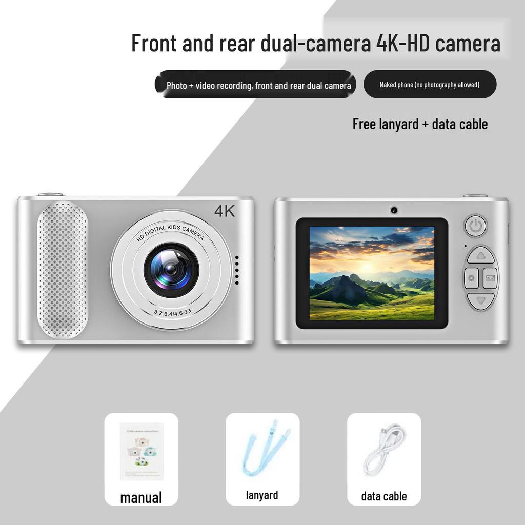 HD Dual Camera Mini DSLR for Students: Children's Multifunctional Photography Camera