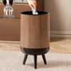 Pinhuan Bathroom High-Leg Wood Grain Trash Can
