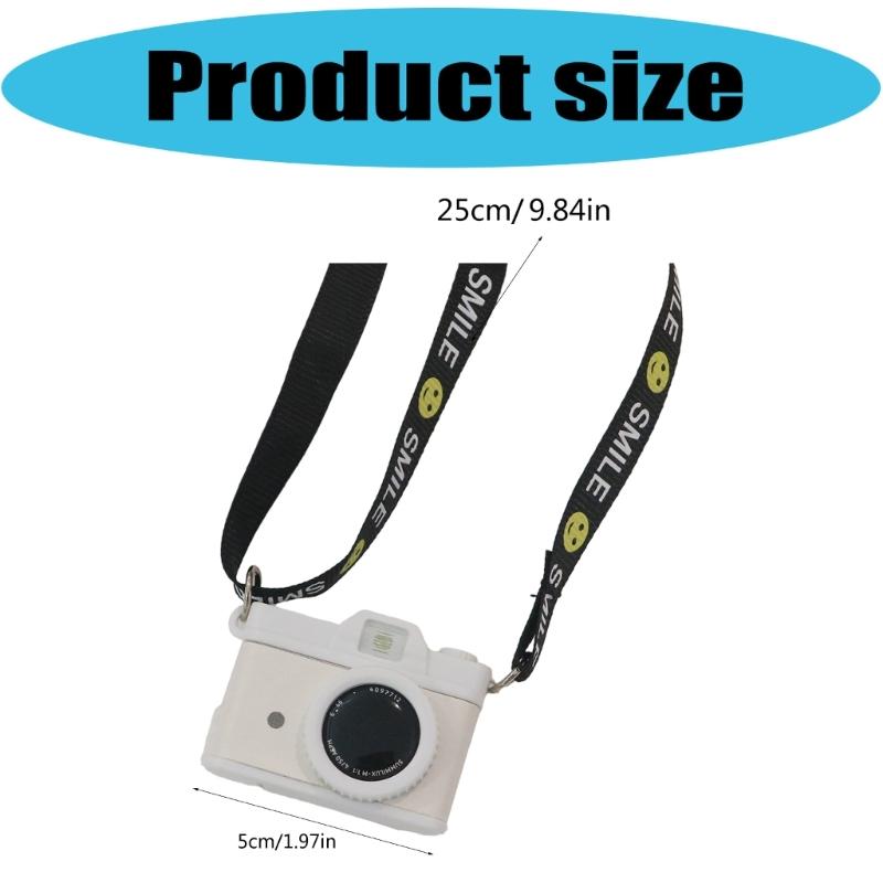 Smiling Face Camera Keychain With LED Light And Sound Effect Detail Creative Hanging Pendant For Parties Gifts