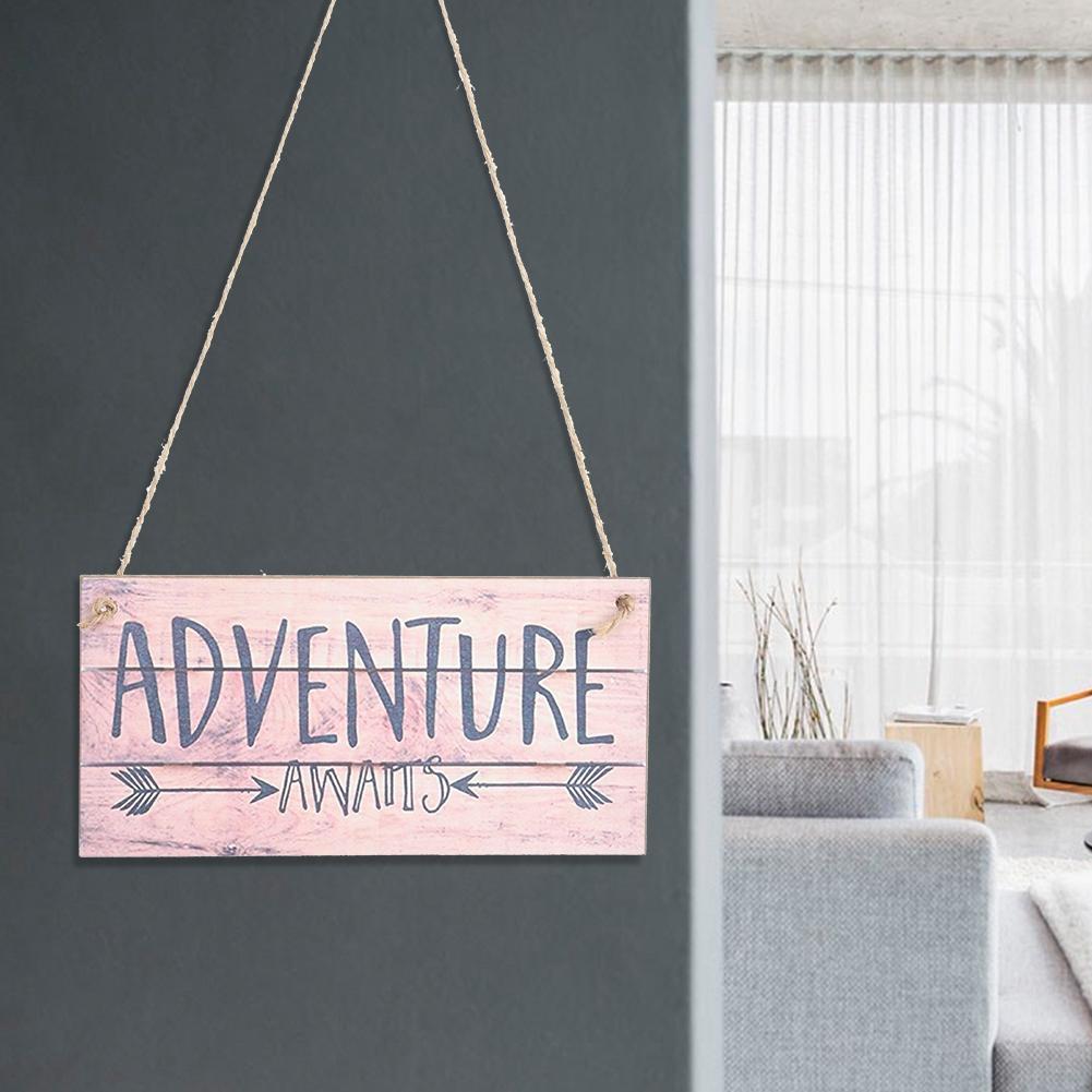 2 Stück Markanter Stil Englisches Buchstabenmuster Stilvolles Hängeschild für Zuhause Kaffeehaus Tür