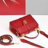 Fashion Lock Shoulder Bag Women's Handbag Solid Color Retro Simple Crossbody Bag Shoulder Strap Commuter