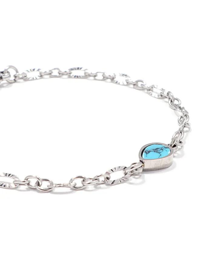 Polarita Turkish Blue Point Chain Bracelet (PLT-BR-125_SV)
