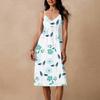 Women's Spaghetti Strap Backless Bow Loose Casual Beach Holiday Dress Sundress