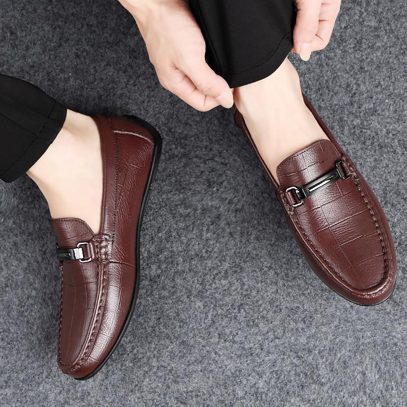 Fashion Mens Loafers Men Casual Spring Autumn Casual Shoes 2024 Luxury Brand Men's Business Shoes Genuine Leather for Men Slip On Shoes