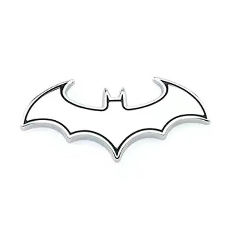 Car 3D Metal Bat Car Sticker Personalized and Fashionable Third Generation Bat Modification Tail Badge Hood Emblem 1pc серебряный