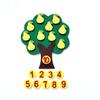 Felt Educational Toy Apple Tree and Pear Tree Number Counting Set for Preschool Learning Interactive Felt Board Game 24x27 Cm