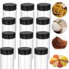 Clear Plastic Spice Jar Adjustable Hole Size Rotateable Lid Salt Pepper Seasoning Bottle Kitchen Storing Spice Powders