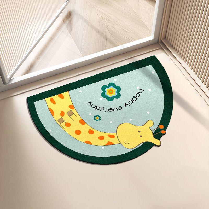 

Мягкий коврик для пола из диатомовой грязи Свежий полукруглый мультяшный коврик для пола в ванную комнату необычной формы Бытовой 40X60cm 15.7X23.6in