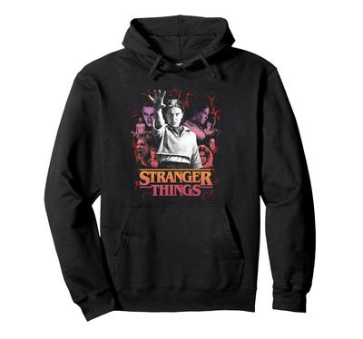 Stranger Things Eleven The Hawkins Hero Distressed Poster Hoodie