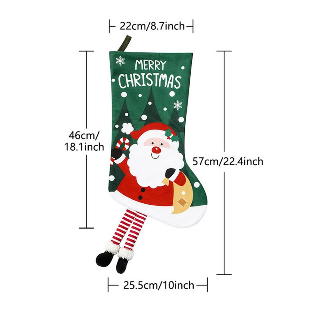 

Fireplace Stockings Cute Christmas Stockings Christmas Tree Bag Reusable 4X Christmas Stockings Ornaments For Holiday Party As picture
