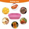 Silicone Air Fryers Baking Tray BPA Free 19cm Square Shaped Fried Chicken Basket Mat Foldable Replacement Kitchen Accessories