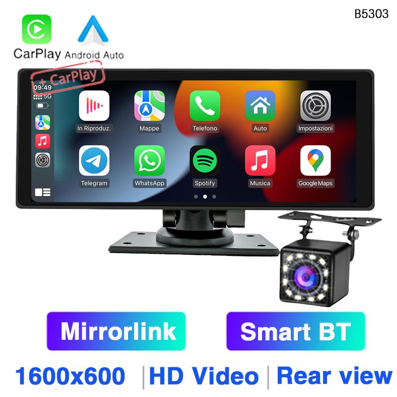 10.26 Inch Portable car MP5 PLayer Mirrorlink Wireless Carplay Android Auto Car Stereo BT TF USB DVR Rearview for Universal