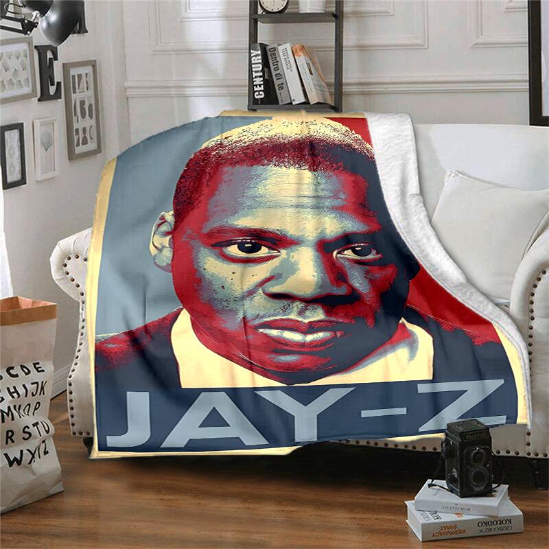 Jay-Z Flannel Blanket Soft All-Season Throw, Design for Camping, Car Travel, Hiking Sofa, Bed, Office Perfect Gift for Parties
