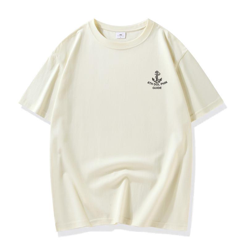 Men Summer Loose Short Sleeve Letter Printed Pullover Brathable Cotton T-shirt