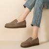 Cowhide 2025 Genuine Leather Women's Pointed Toe Flat Loafers - Autumn/Winter Slip-On Casual Shoes