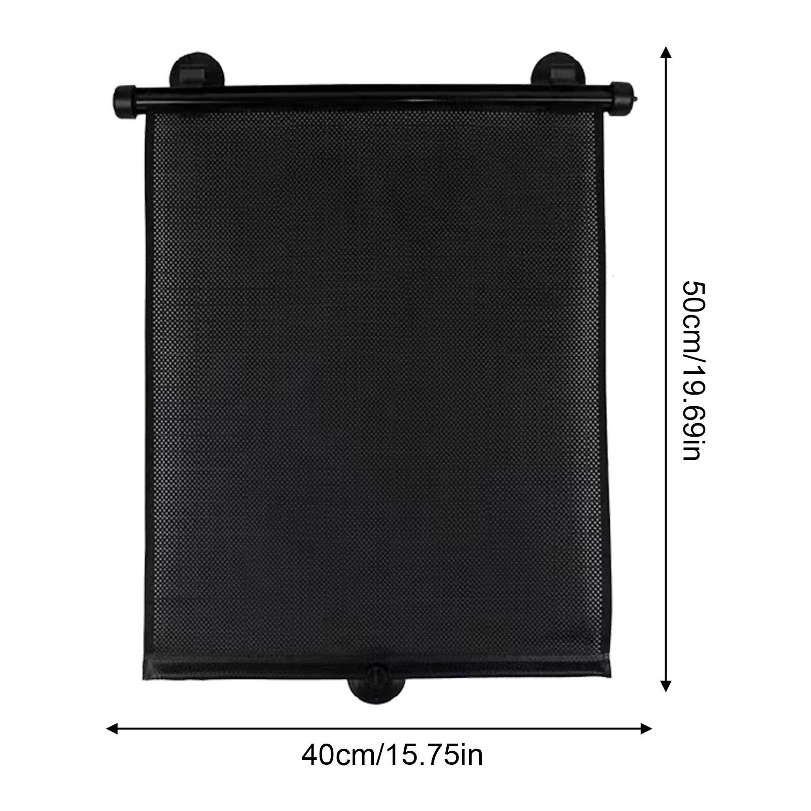 

Сворачивающиеся солнцезащитные шторки для боковых окон автомобиля на присосках для защиты от солнца и конфиденциальности чёрный