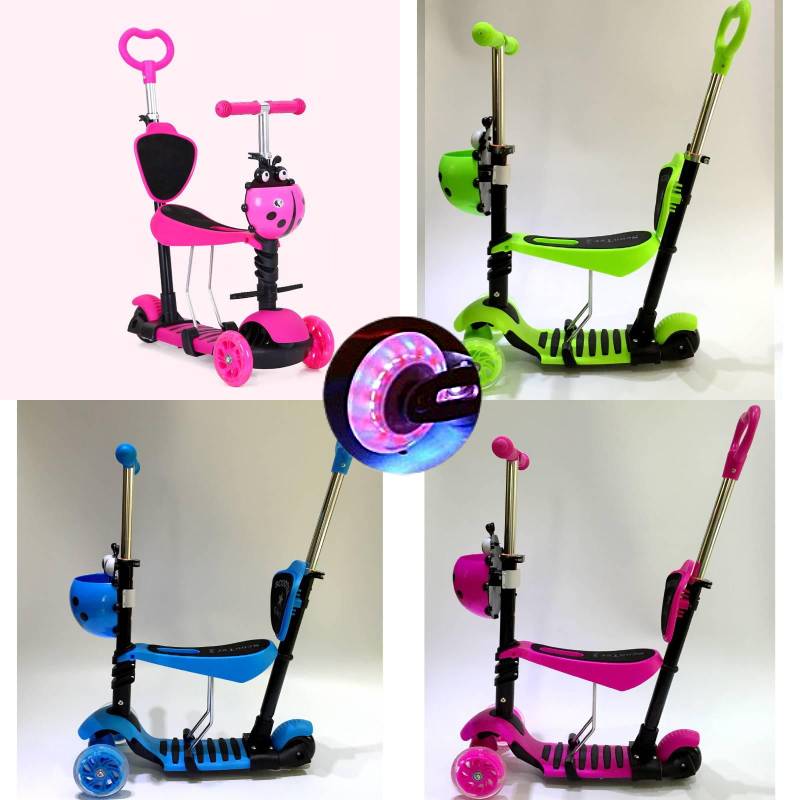 Scooters Adjustable Childrens Height Led Flashing Simple Cute Removable Seats