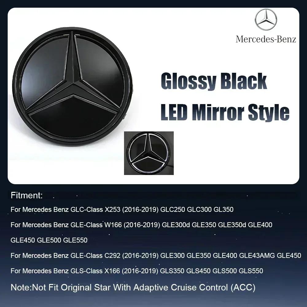

Car Sticker 2025 Hot For Mercedes Benz For Mercedes Benz OE LED Emblem Light Car Glossy Black Front Grille Illuminated Logo Star