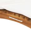 vidaXL Klappbare Sonnenliege mit Cremeweißer Auflage Massivholz Teak