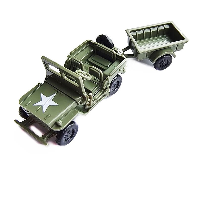 Longchan 4D Assembly 1/72 US Willys Jeep Model Set