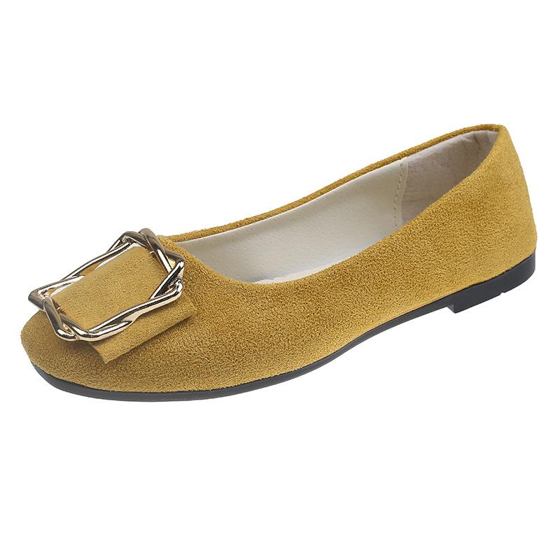 Women's Shoes Flat Shoes Square Toe Slip on Large Size Comfortable Casual Single Shoes Multicolor