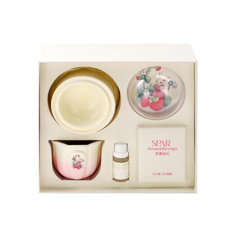 Aromatherapy Gift Set With Soy Wax Candle Diffuser Stones Women Romantic Present Valentines Day Qixi New
