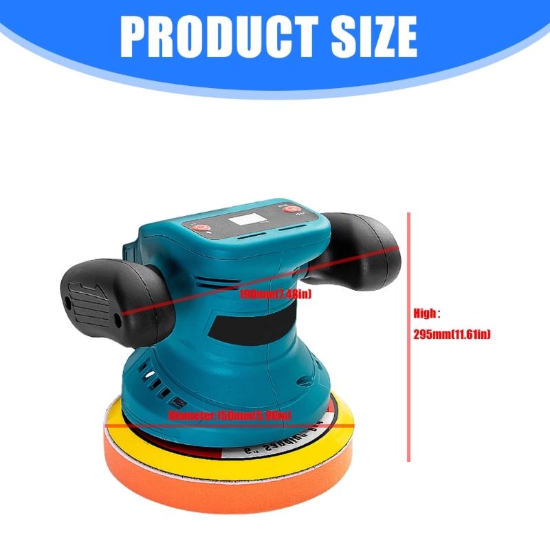 3 Speed Adjustable Polishing Machine For Automotive Detailing Stone Surfaces ABS Light Weight Polisher