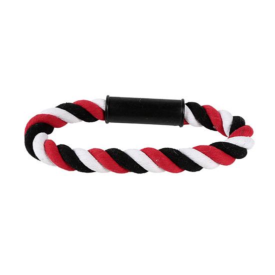 

Teeth Cleaning Toy Vibrant Color Interactive Pulling Ring Cotton Rope Chew Toy Reduces Anxiety Dental Calculus Pet Toy A красный