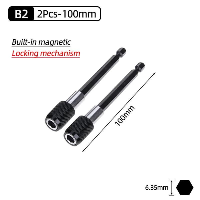 1/4" Hex Magnetic Screwdriver Bit Holder Quick Release Adapter Extension Rod Electric Drill Hand Tools 50/60/75/100/150/300mm