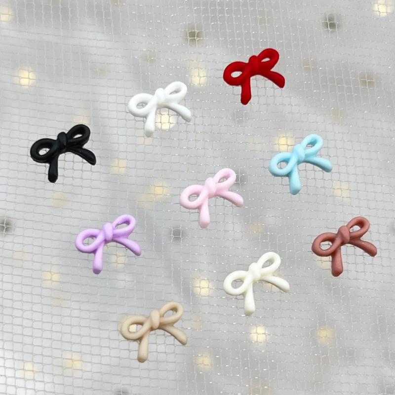 50Pcs Mixed Mini Bow Nail Charms Colorful 3D Resin Bowknot Nail Art Decoration Handcraft Accessories For Diy Manicure Salon