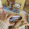 Japanskt Rilakkuma Plysch Pennfodral - Söt Tecknad Sminkväska & Förvaring för Skrivmaterial för Flickor