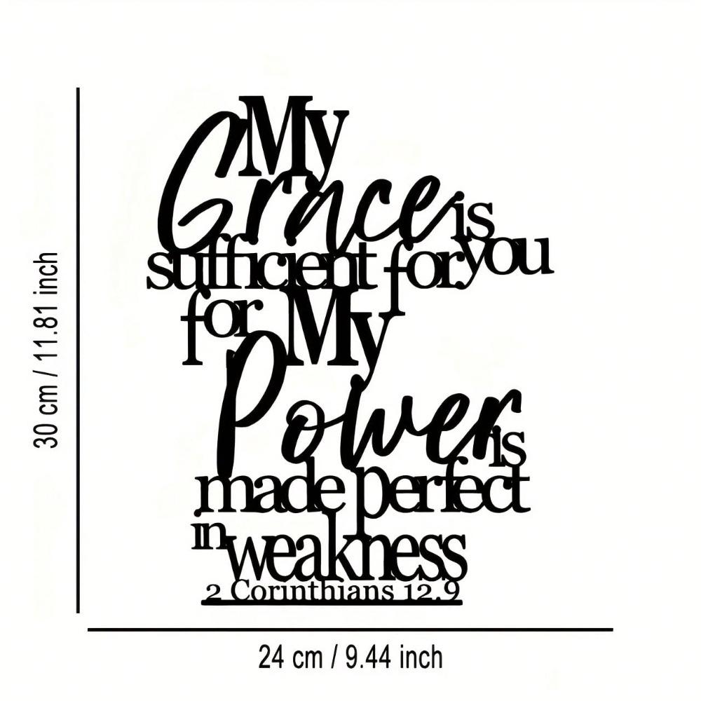 Forged Metal Wall Art Biblical Verse Minimalist Home Decor Metal Plaque TY10027-01