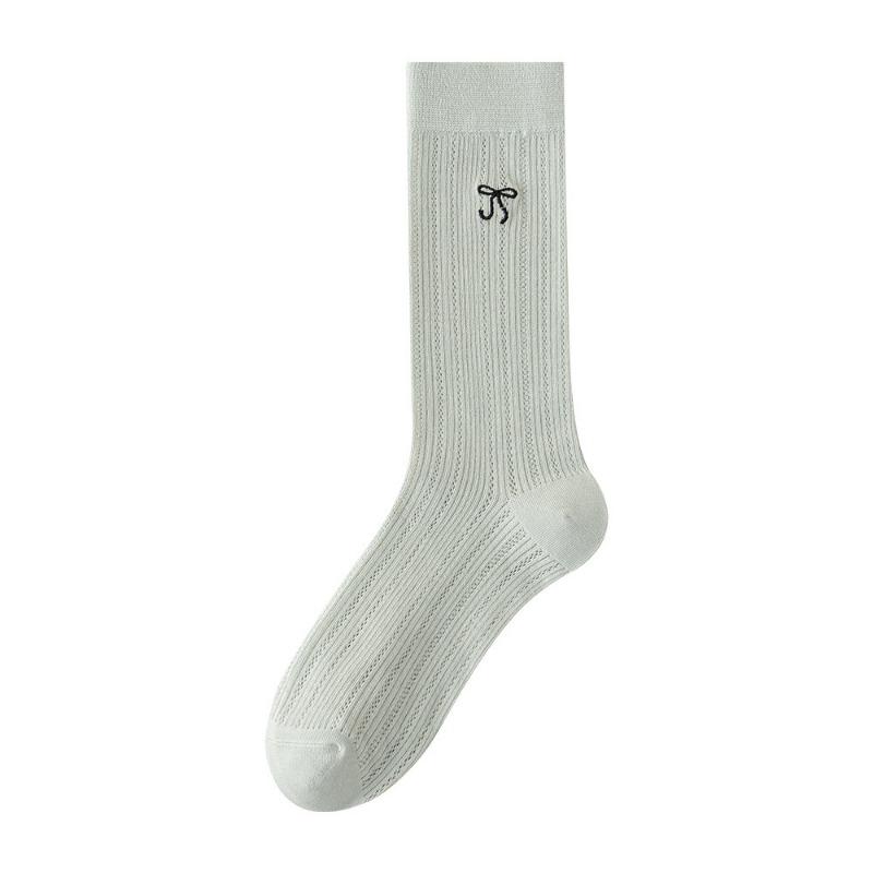 Summer Mesh Breathable Mid-calf Socks for Women, Trendy Thin Pile Socks, Pure Cotton Boneless Women's Socks
