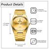 Analog Watch with Stainless Steel 3ATM Water Quartz and Colors Perfect for or As a Gift for Him Men's Case, Resistance, Calendar, Movement,