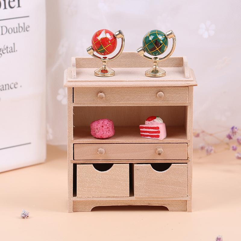 1:12 Dollhouse Miniature Cabinet Set Model Doll House Living Room Accessories