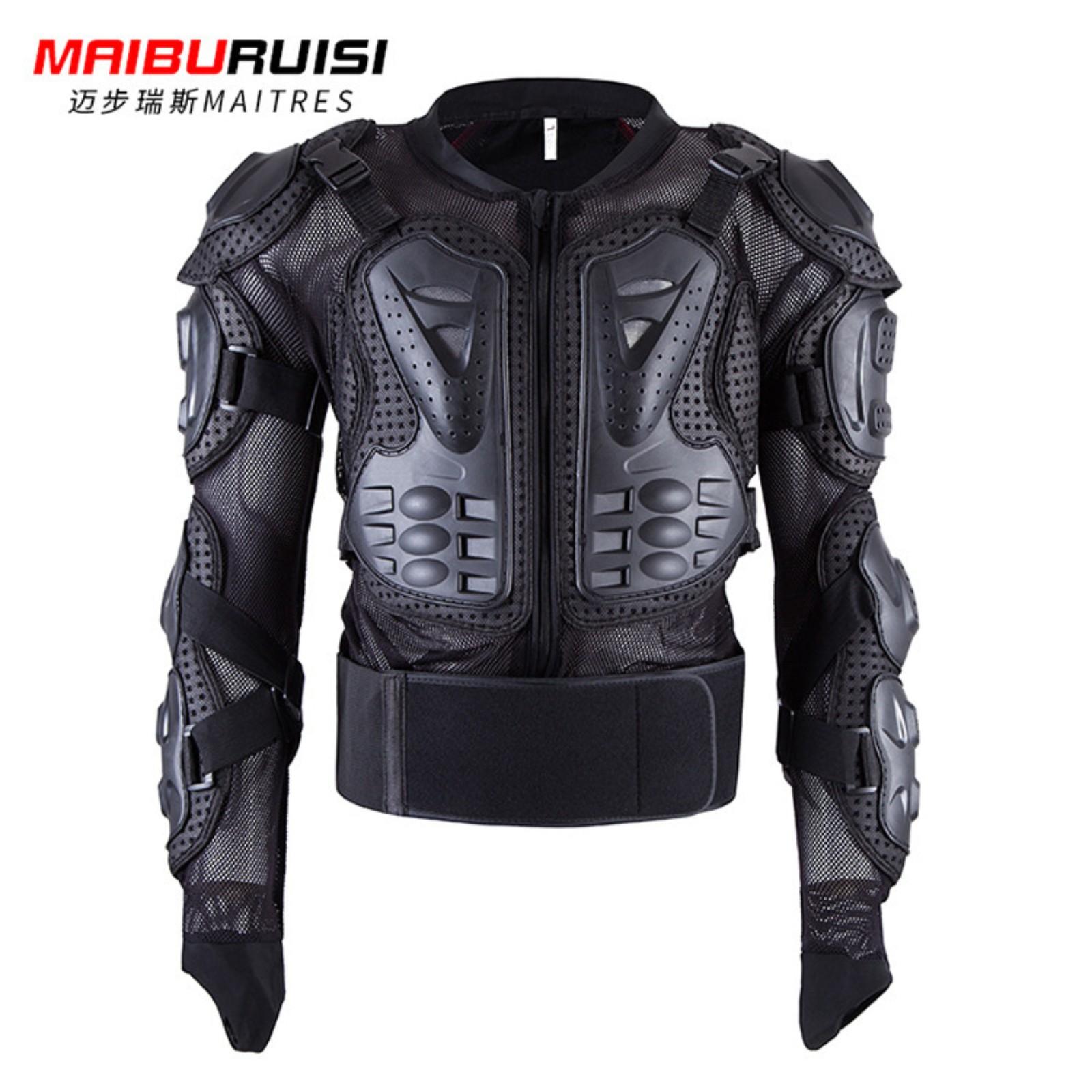 

Мотоциклетный гоночный комбинезон Защита груди и спины от падений Верх S чёрный