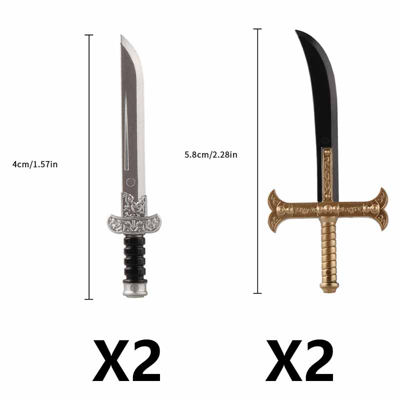 Medieval Figure Weapons Accessories Kits Building Blocks King Sword Lion King Shield Trident Battle Double-edged Axe Brick Toy