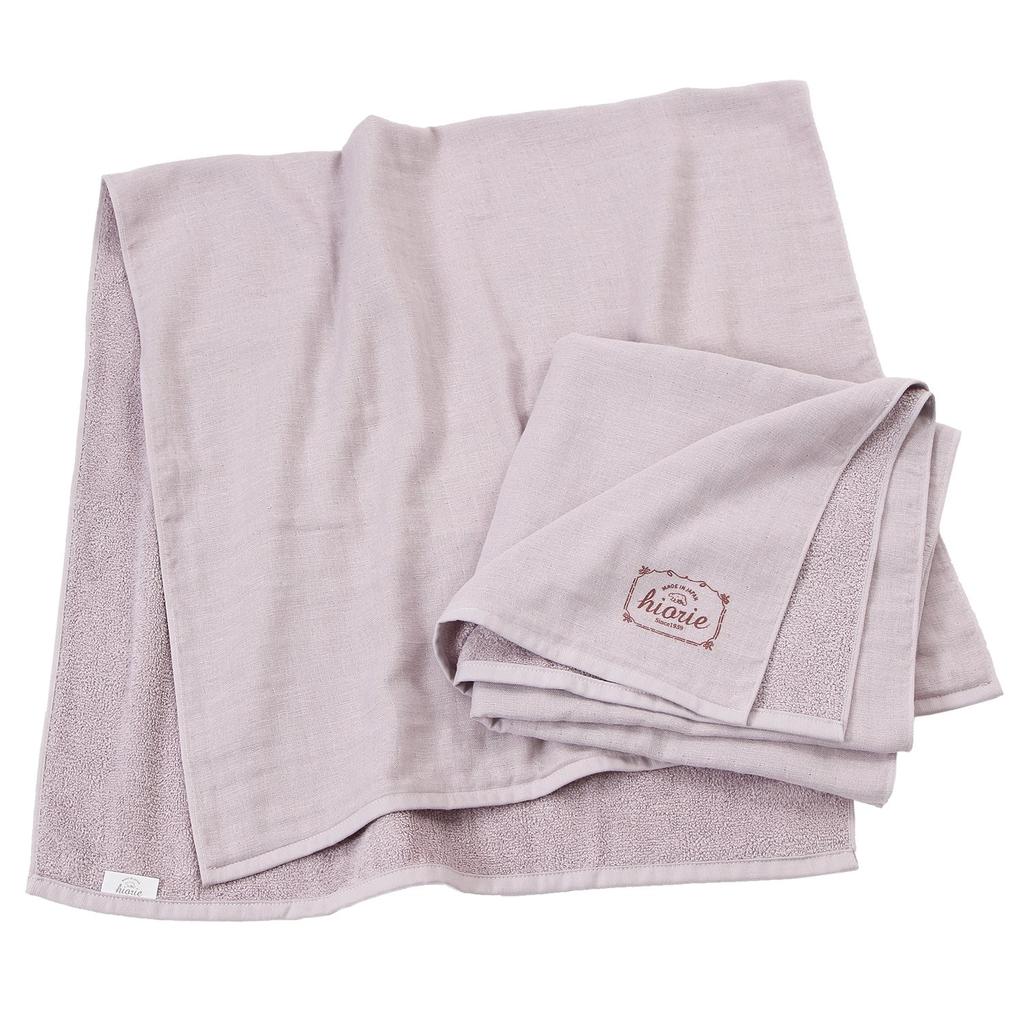 hiorie bath natural gauze set of Senshu towel Japanese-made towel, towel, 2, lavender,