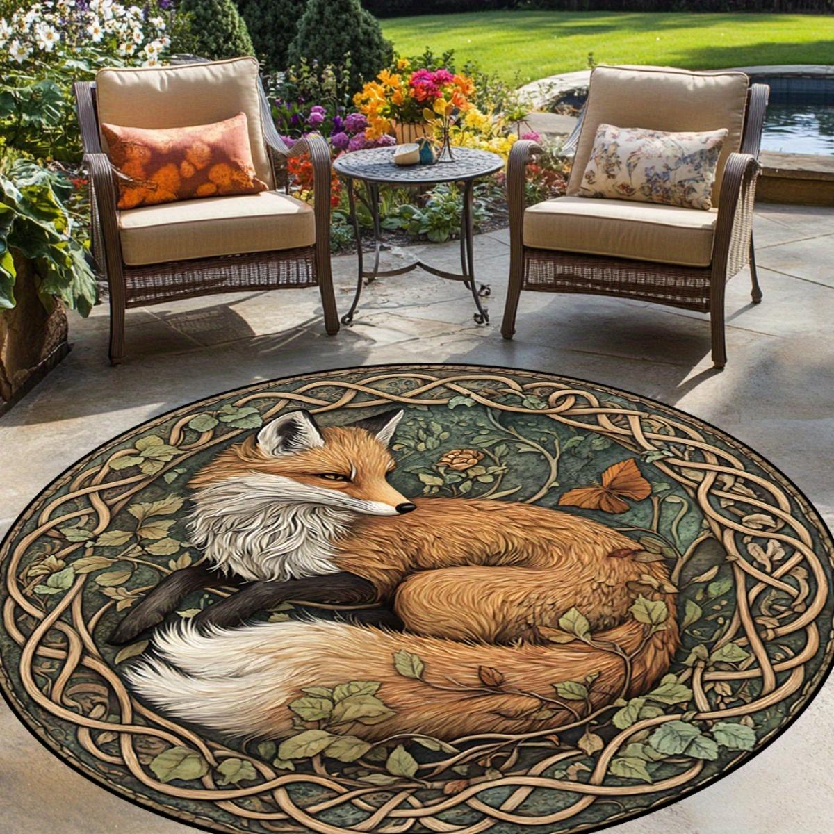 

Modern Print Round Area Rug, Soft Decorative Floor Mat for Bedroom Dining Room and Office, Spring Holiday Home Decor Gift Diameter 60cm