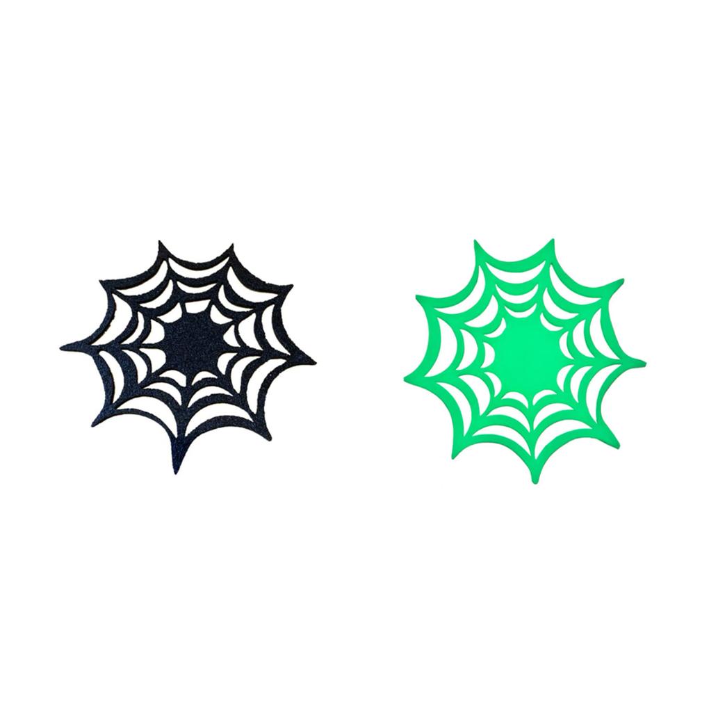 5piece PVC Spider Web Coasters - Non-toxic And Hot-resistant Spooky Vibe Halloween Themed Placemats