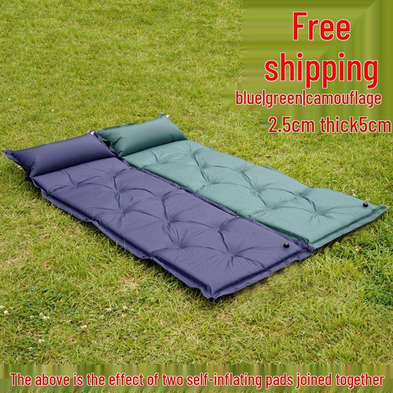 Self-Inflating Outdoor Camping Mat - Connectable Sleeping Pad for Single or Double Tents