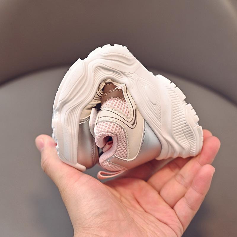 Boys' Sneakers Double Mesh Breathable Wear-resistant Daddy Shoes Girls' Non-slip Soft Sole Four Seasons Children's Running Shoes