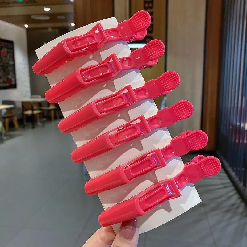 6/8Pcs Colorful Alligator Hair Clips Clamps Hairdressing Professional Salon Hair Grip Crocodile Hairpins Hair Barber 2028
