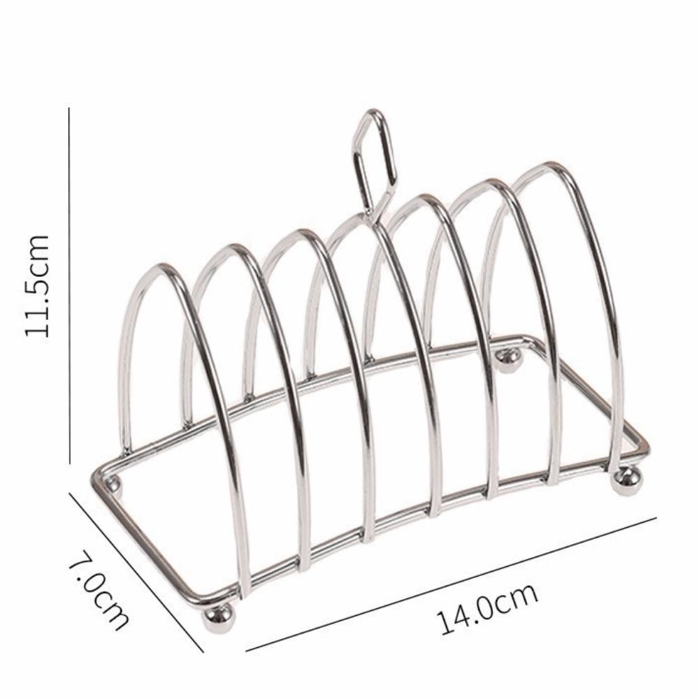 

6-Slices Display Bread Holder Multi-functional Bread Cooling Rack Toast Bread Rack Home Kitchen серебряный