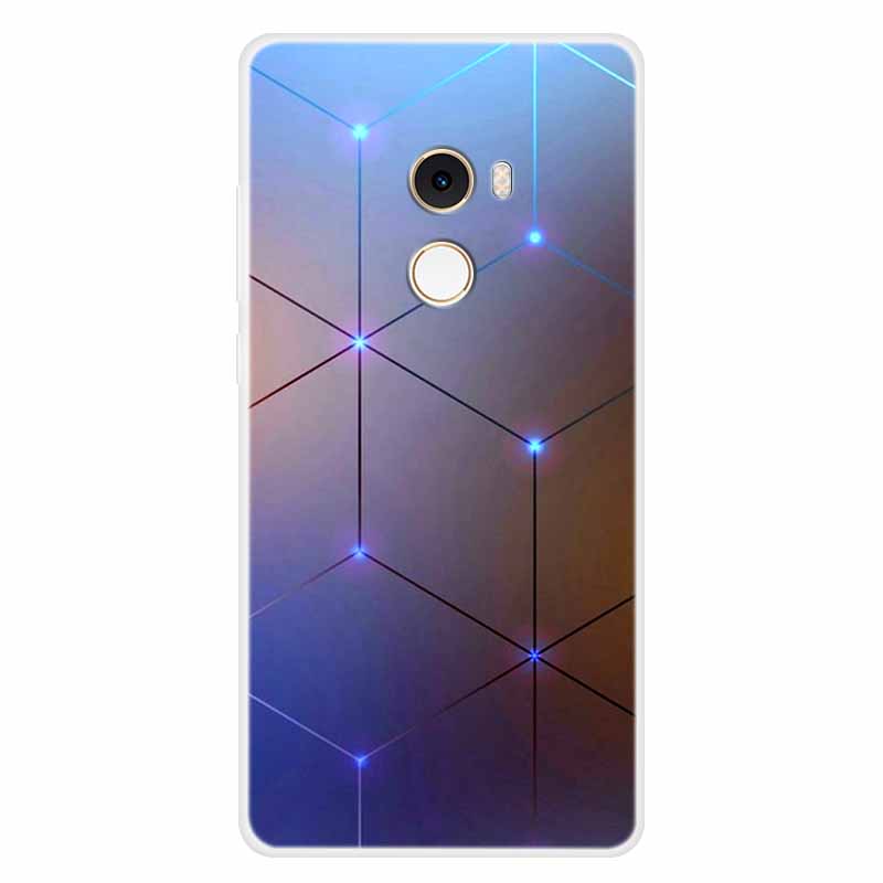 For Xiaomi Mix 2 Case Luxury Soft Silicone Back Cover Case For Xiaomi Mi Mix2 MDE5 Coque TPU Cartoon Bumper Funda Cute Shell