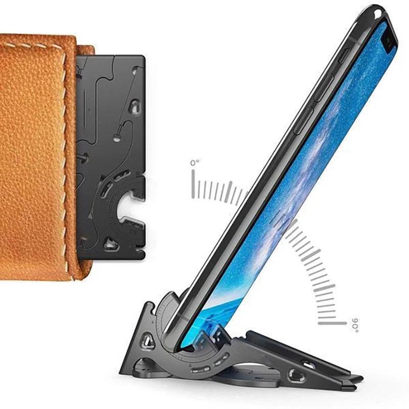 

Stabilize Foldable Phone Holder Card Type Portable Rotation Convenient Home Stable Universal Pocket чорний