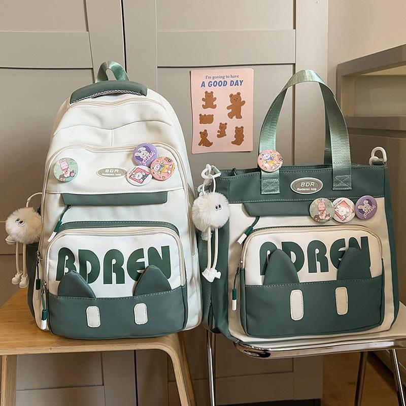 Children's Schoolbags Elementary School Girls Junior High School High School College Students Two Piece Backpack