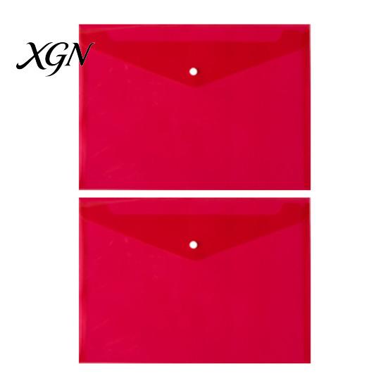 Translucent Document Case 2PCS A4 Size Folders with Snap Closure, Waterproof Thickened PVC Durable Paper Protector File Organizer, Lightweight Storage