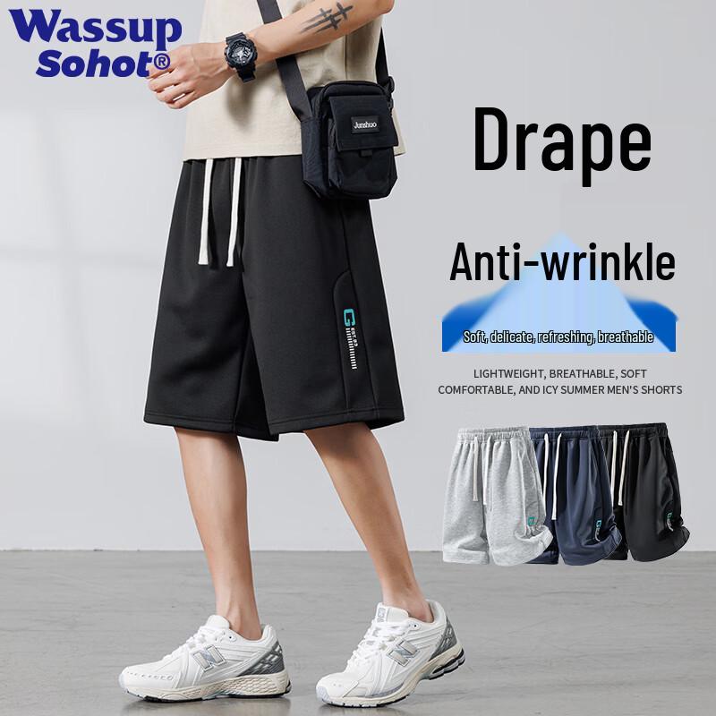 Wassup Sohot Men s Summer American Casual Mid-Length Shorts 5XL